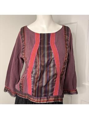 A Common Thread S Silk Fabric Block Blouse